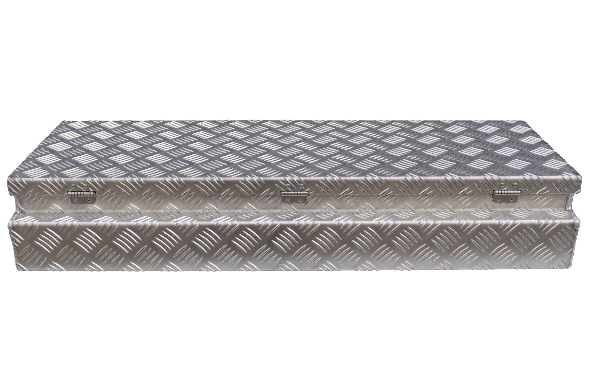 De Haan Box HM - 900x320x150 mm - wasser- und staubdichte Aluminium-Riffelblech Deichselbox - mit Spannschloss - Image 6