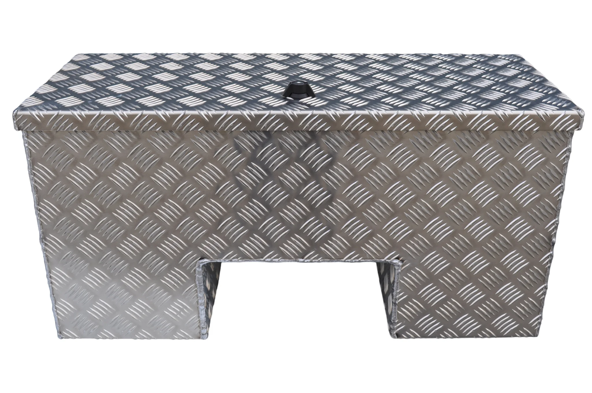 DE HAAN BOX IN - 800x350x400 mm - Aluminium-Riffelblech-Deichselbox - ausgestattet mit Butterfly-Schloss - Image 3
