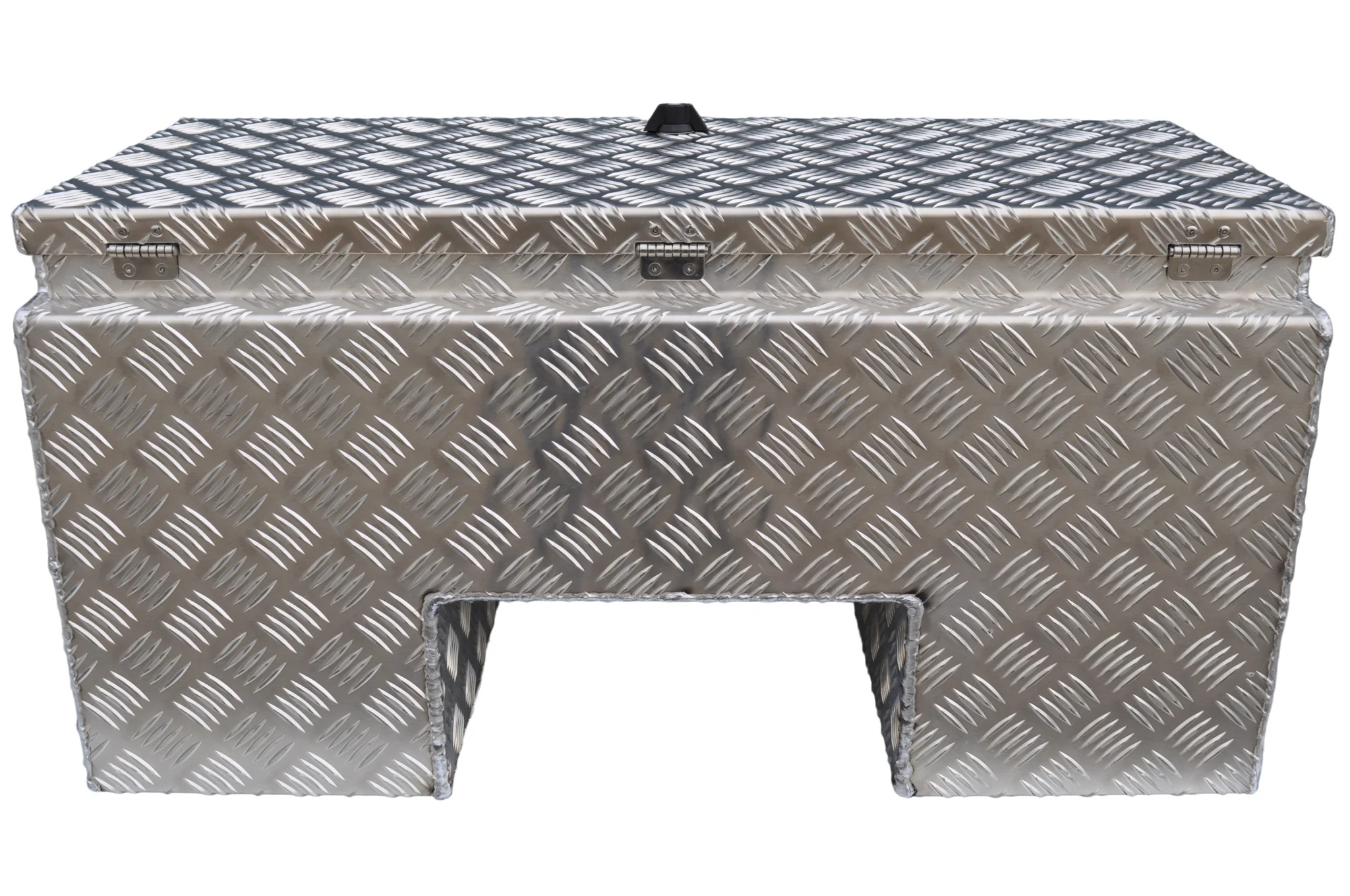 DE HAAN BOX IN - 800x350x400 mm - Aluminium-Riffelblech-Deichselbox - ausgestattet mit Butterfly-Schloss - Image 6