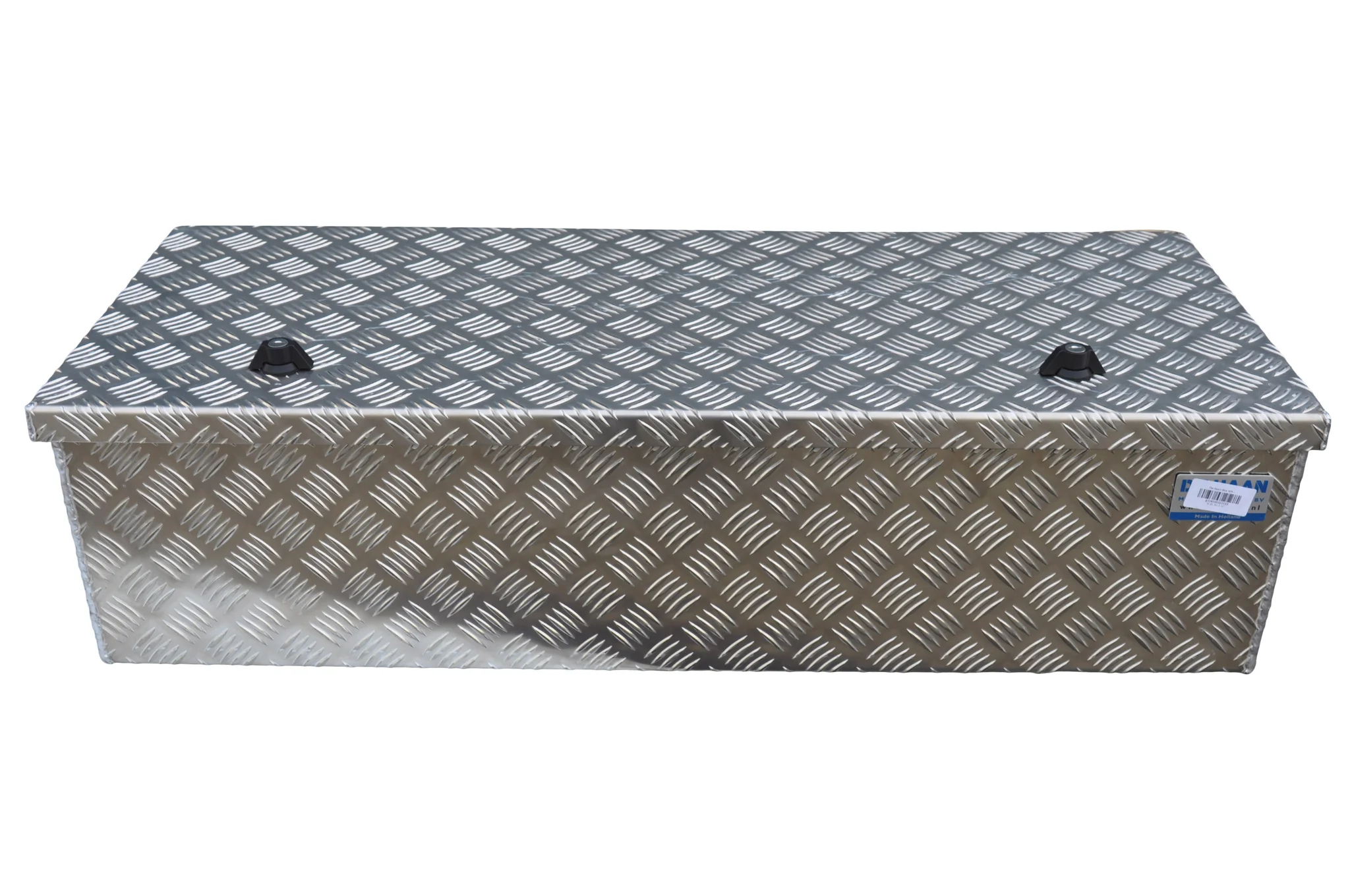 DE HAAN BOX WXV - 950x400x250 mm - wasser- und staubdichter Aluminium-Riffelblech Deichselbox - mit Butterfly-Schloss - Image 3