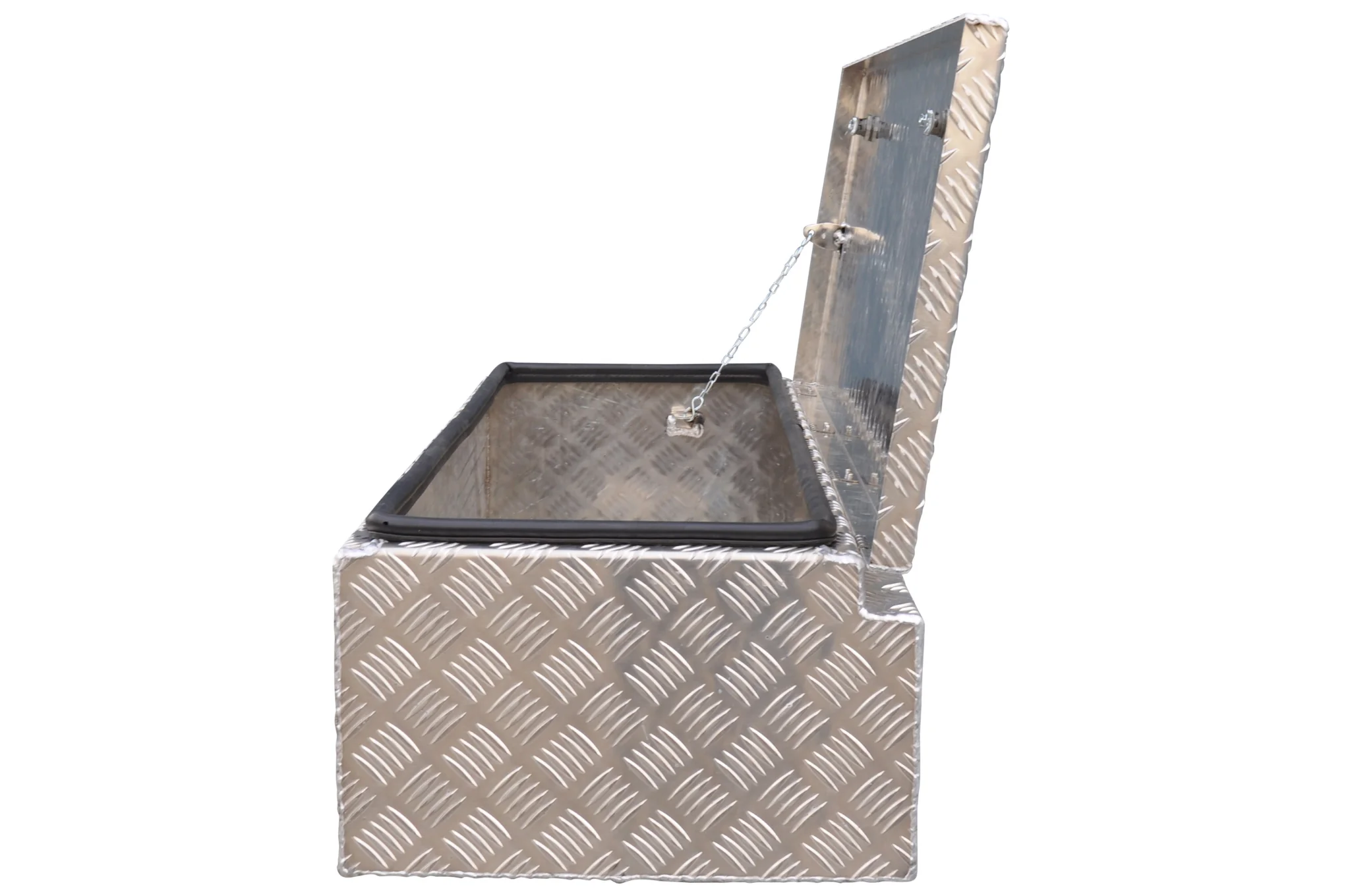 DE HAAN BOX WXV - 950x400x250 mm - wasser- und staubdichter Aluminium-Riffelblech Deichselbox - mit Butterfly-Schloss - Image 5