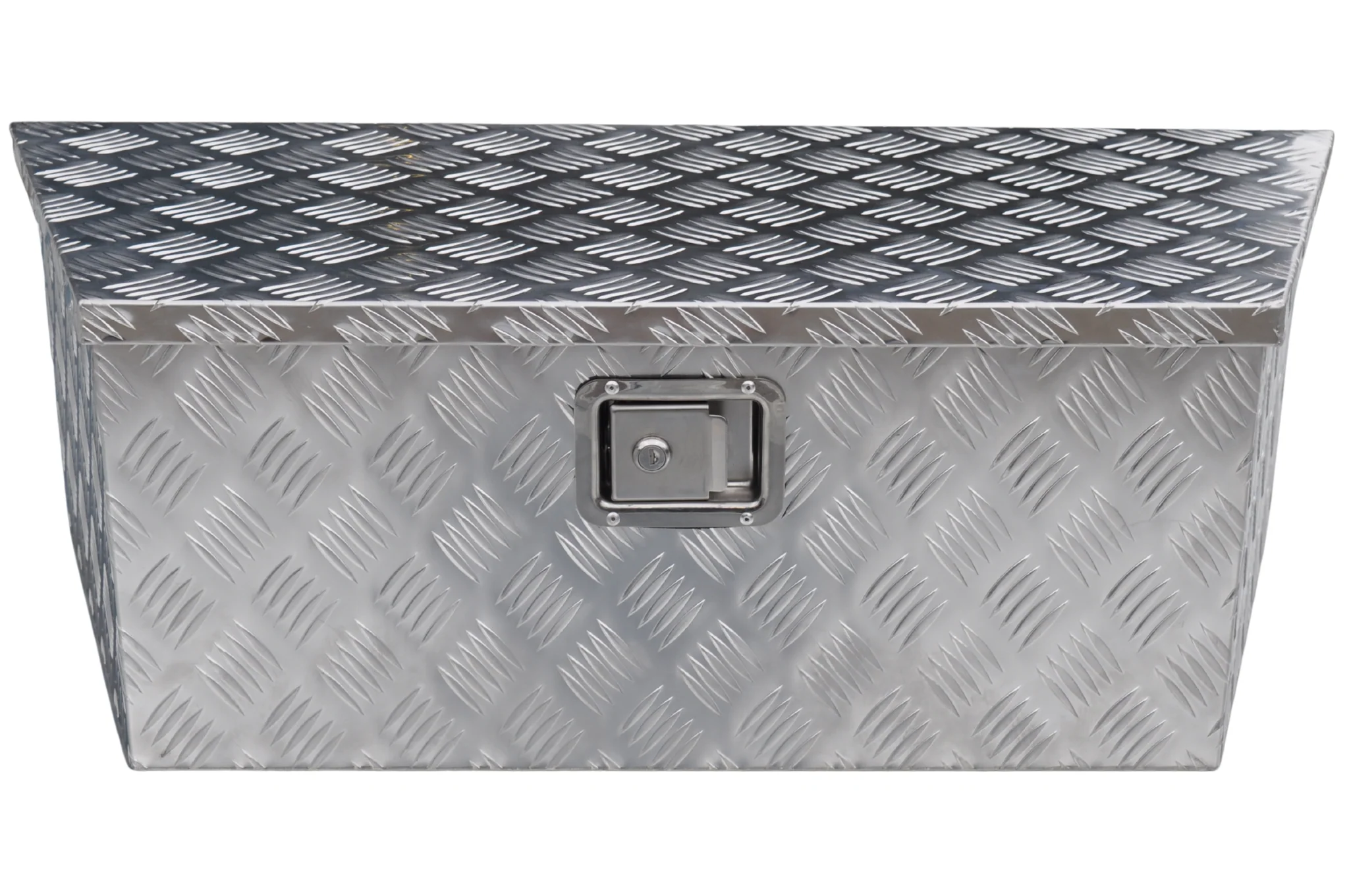 Deichselbox Aluminium 900/660x350x300 mm – Einbauschloss – automatische Klappe – Riffelblech - Image 3