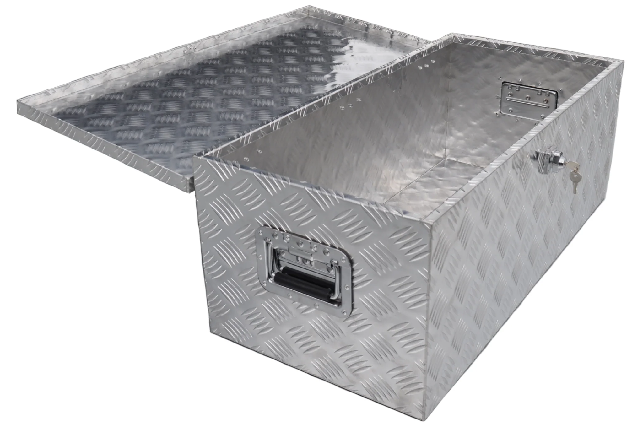 Deichselbox Aluminium-Riffelblech 840x400x310 mm – mit Schmetterlingsverschluss - Image 2