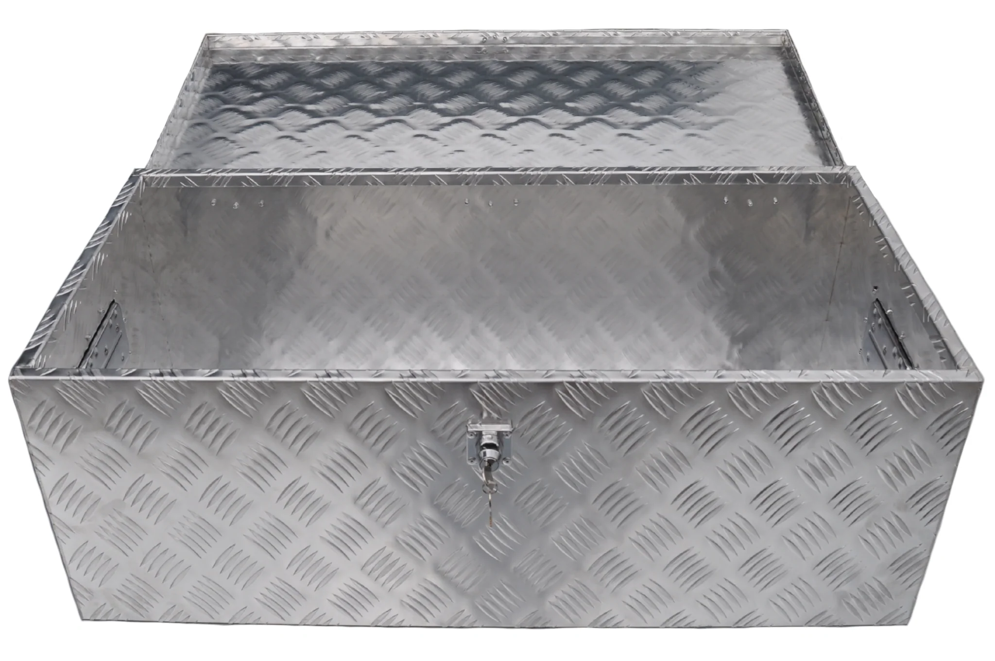 Deichselbox Aluminium-Riffelblech 840x400x310 mm – mit Schmetterlingsverschluss - Image 4