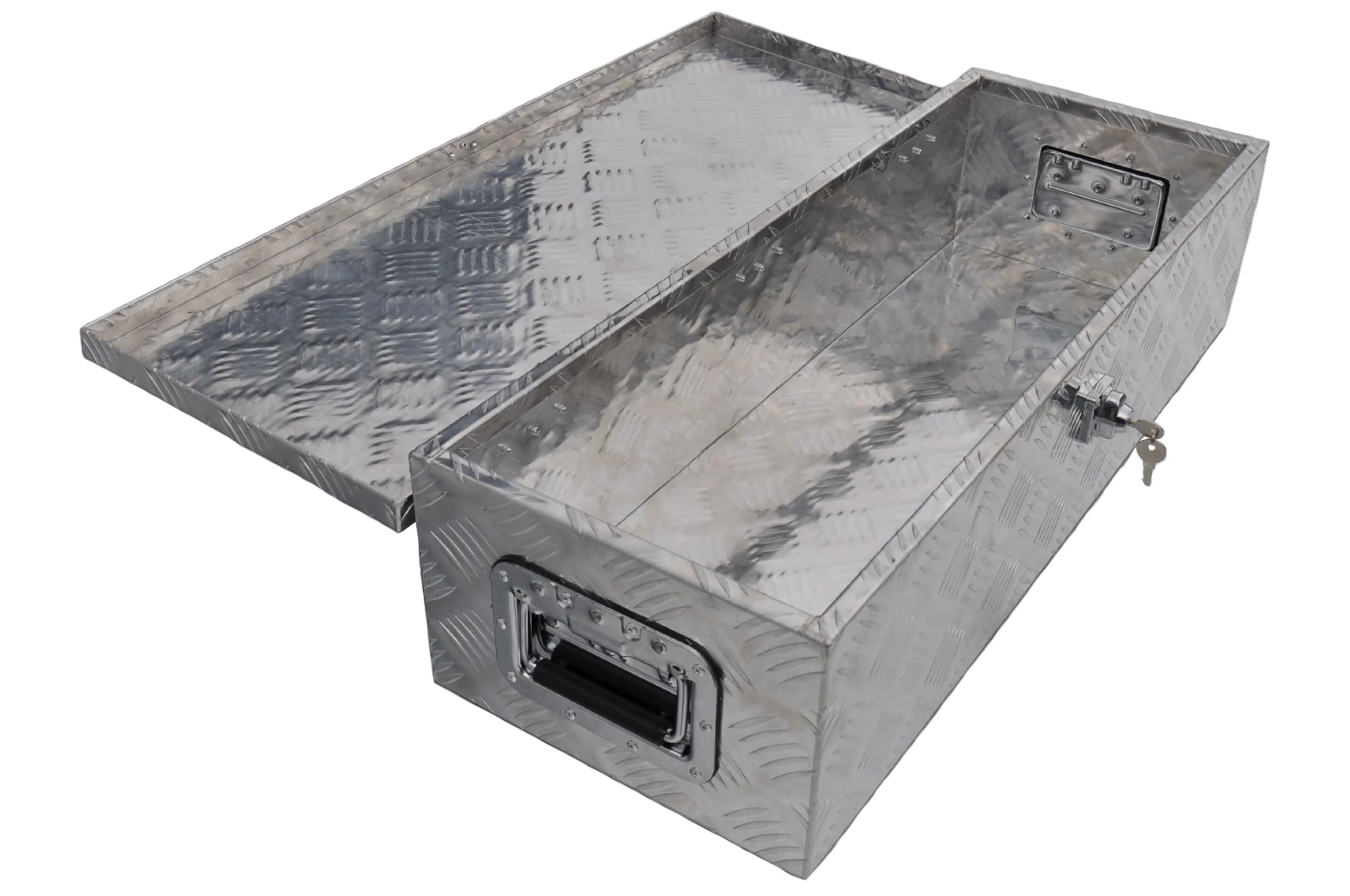Deichselbox aus Aluminium-Riffelblech 800x300x190 mm – Schmetterlingsverschluss - Image 4
