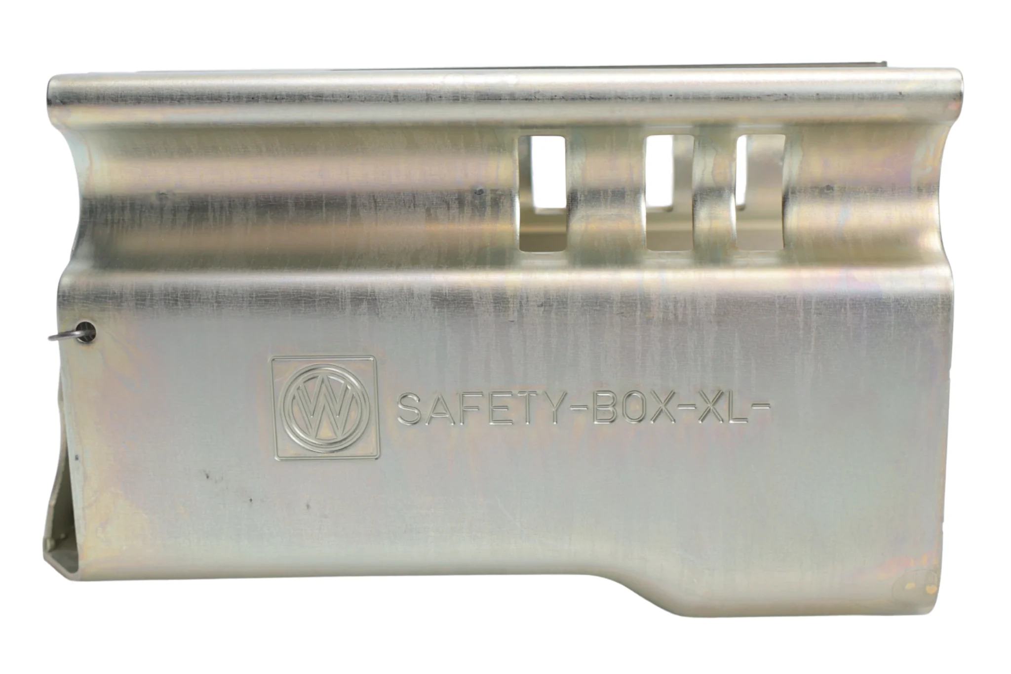 Deichselschloss Kasten Albe XL – Premium – Silber – Stahl – inkl. Edelstahl-Discussschloss mit 2 Schlüsseln – Safetybox XL - Image 10