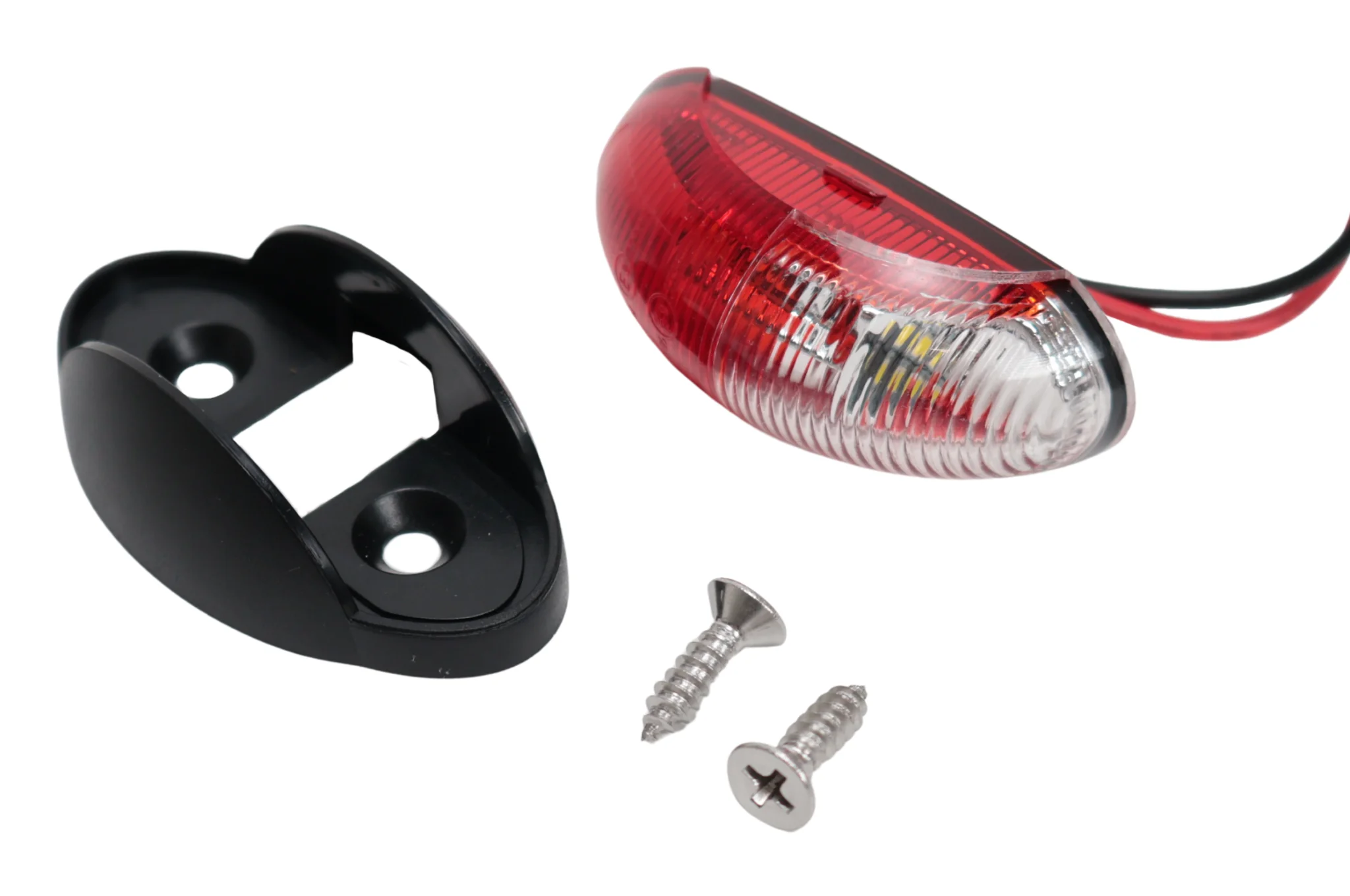 Design Begrenzungsleuchte rot/weiße LED auf Halterung