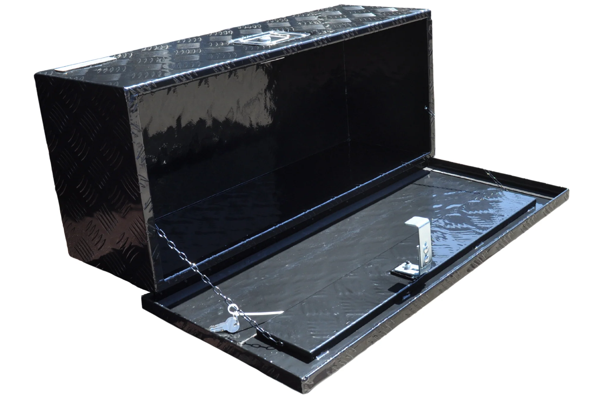 Aluminium-Traubenblech Deichselbox/Werkzeugkasten 765x330x245 mm - inklusive integriertem Schloss - 2,5 mm dickes Material - Image 6