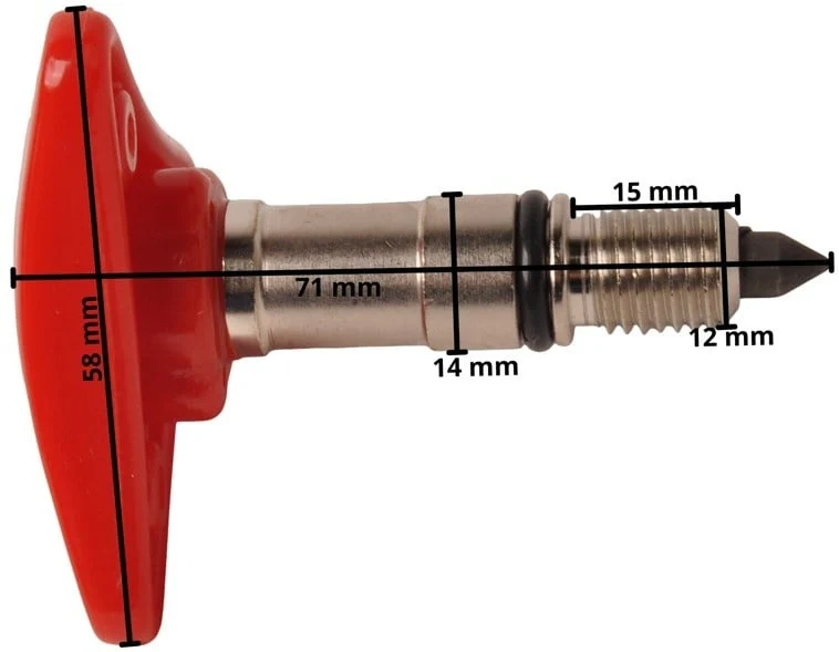 Roter Drehknopf für Handpumpe PMS12-25-45 - Image 6