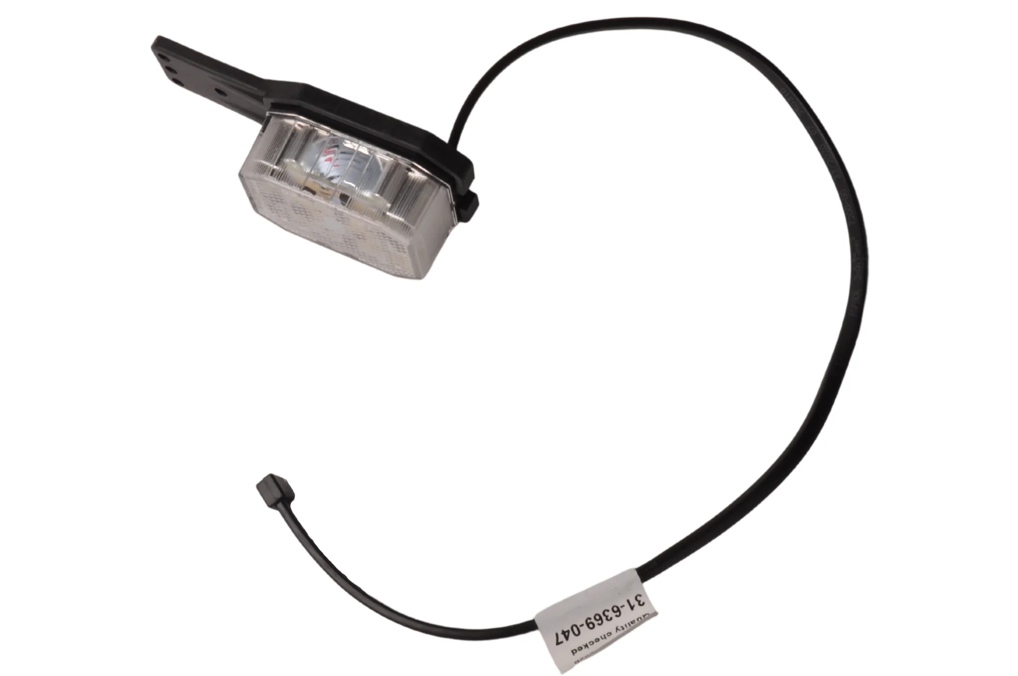 Aspöck Flexipoint LED links- Begrenzungsleuchte rot/weiß auf kleinem Gummihalter mit 0,5m Kabel - Image 5