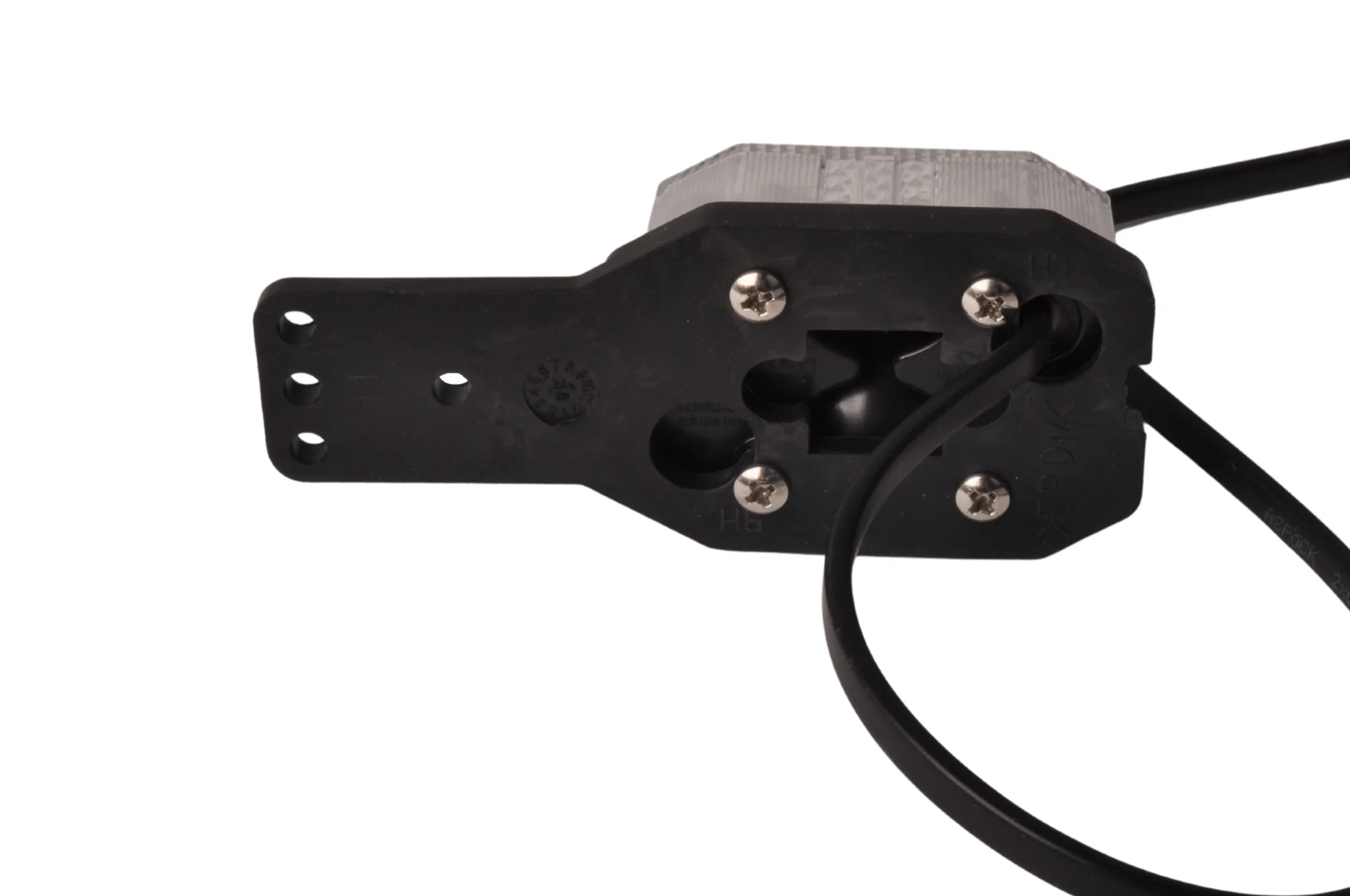 Aspöck Flexipoint LED links- Begrenzungsleuchte rot/weiß auf kleinem Gummihalter mit 0,5m Kabel - Image 6