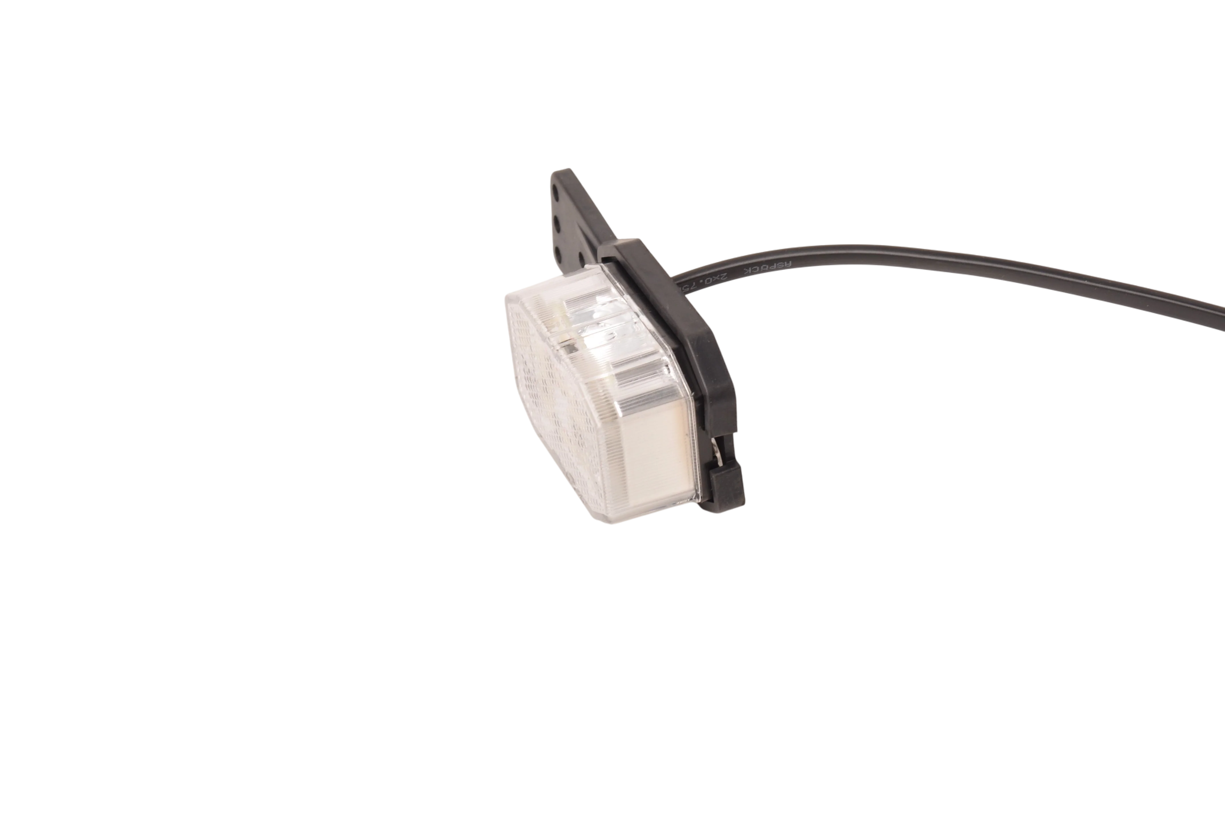 Aspöck Flexipoint LED Begrenzungsleuchte rechts – rot/weiß auf kleiner Gummihalterung mit 0,5 m Kabel - Image 3
