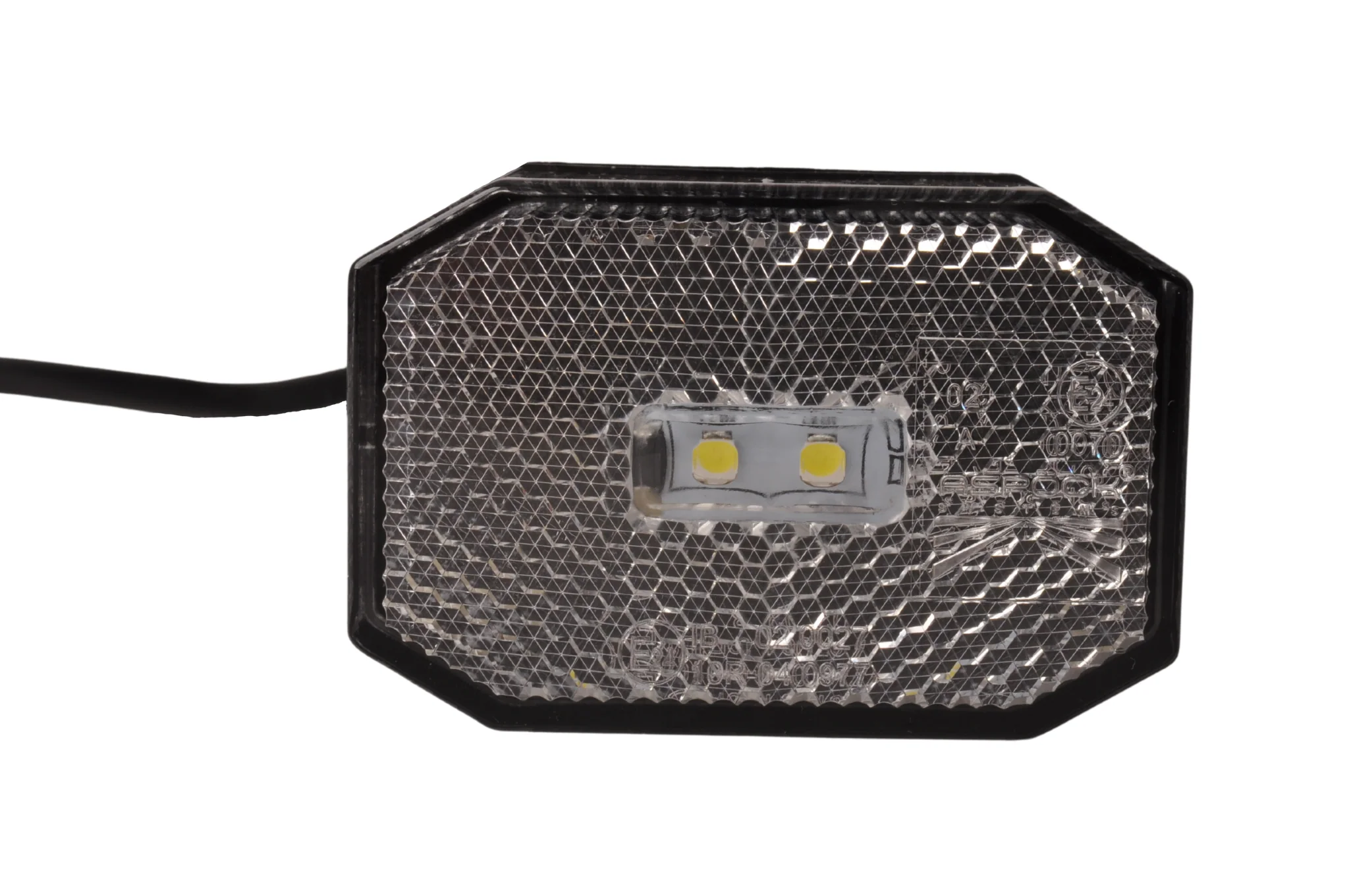 Aspöck Flexipoint LED Begrenzungsleuchte weiß - 50 cm Flachkabel - DC-Kabel