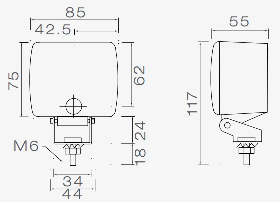 Nebelschlussleuchte - Aspöck Fogpoint auf verstellbarer Halterung - 117(85)x75x55 mm - Image 6