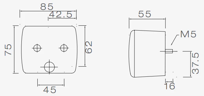Aspock Fogpoint Nebelschlussleuchte mit Stecker - 85x75x55 mm - 2-poliger Stecker - Image 6