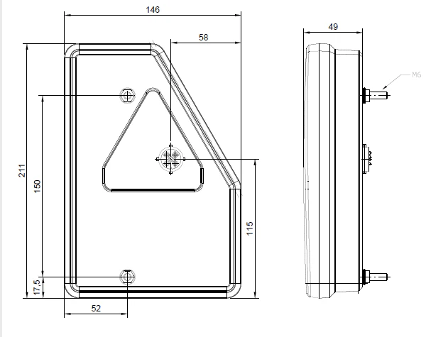 Anhänger Rückleuchte - Fristom FT-277 LED - links - 211x146x49 mm - inklusive Nebelschlussleuchte - Image 7
