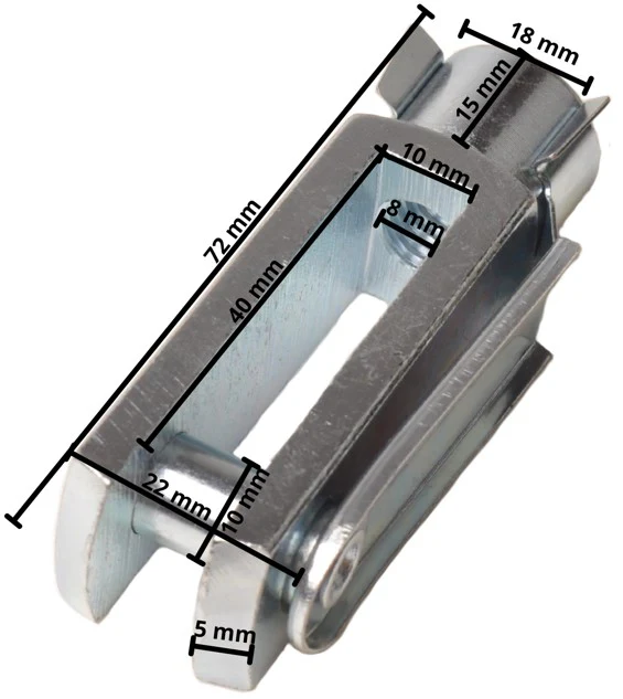 Gabelkopf mit Sicherungsclip M10 x 40 - Image 5