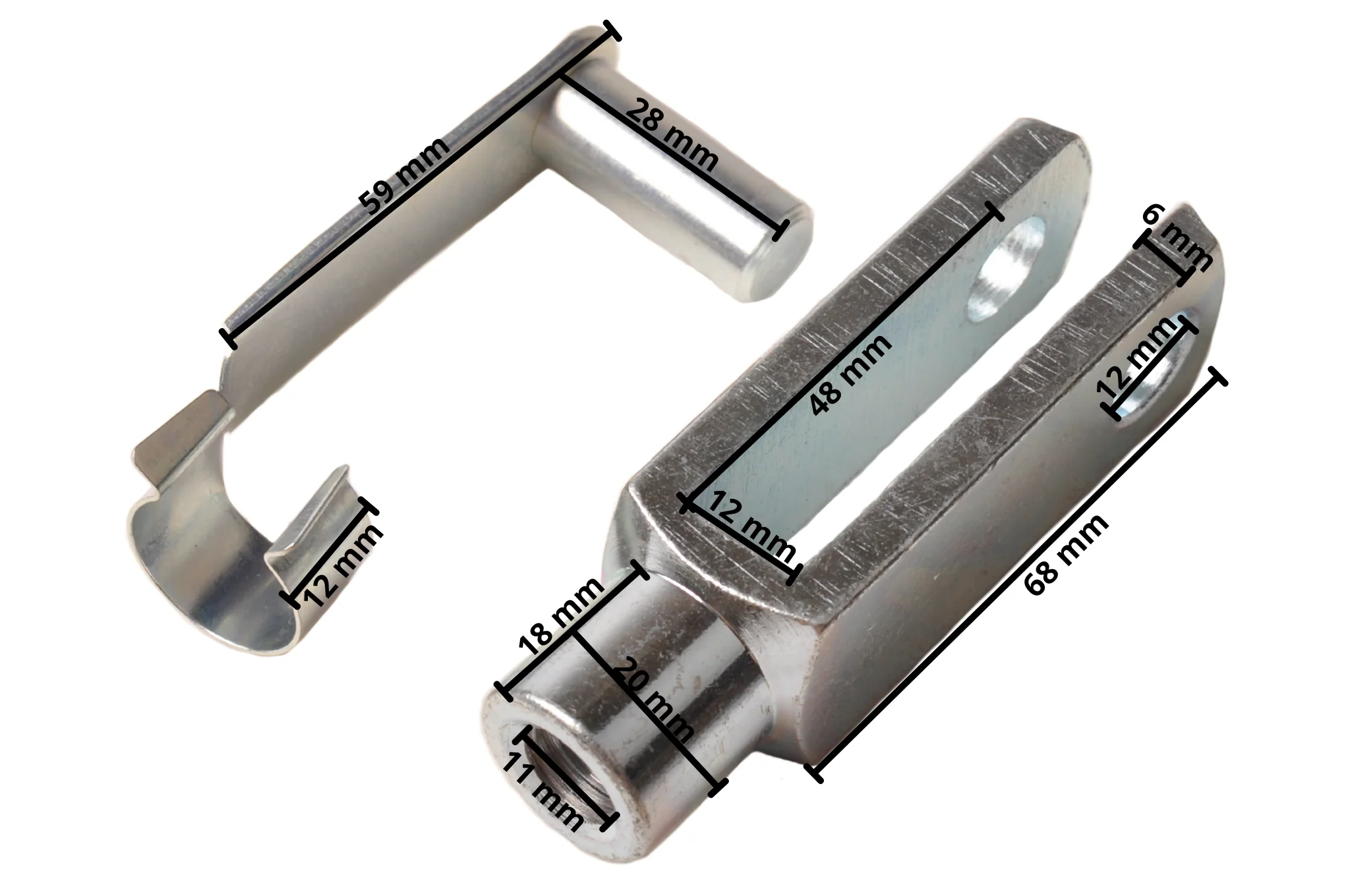 Gabelkopf mit Sicherungsclip M12 x 48 - Image 5
