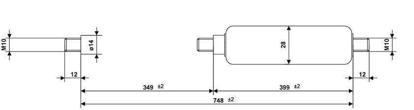 Hahn Gasfeder - 1750N - 748 mm - Image 5