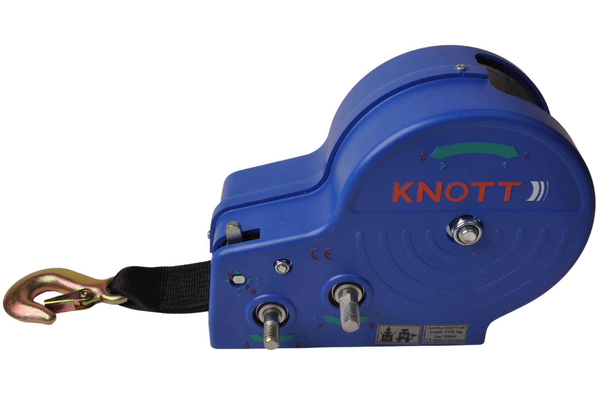 Ungebremste Handwinde - 1150/575 kg - inklusive Windengurt und Lasthaken - 2 Geschwindigkeiten - Image 3
