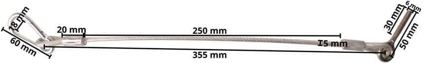 Heckklappenkabel mit Karabiner 43 cm - Image 5