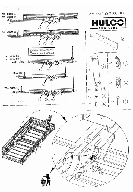 Hulco MEDAX/TERRAX Stoßdämpfer 1500 kg - Achse 1 - Image 8