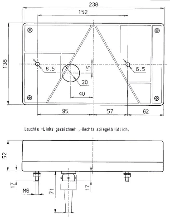 Loses Glas für Jokon Technokon 1 rechts - inklusive Dreiecksreflektor und Rückfahrscheinwerferglas - Image 8
