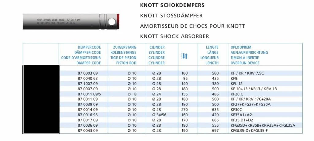 Knott Auflaufdämpfer - KF/KR/KRV 7,5-C (87000309) - Image 6