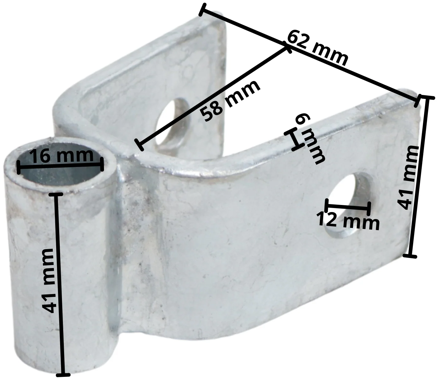 Kippblock verzinkt für Montagerohr 30x30 mm - Image 4