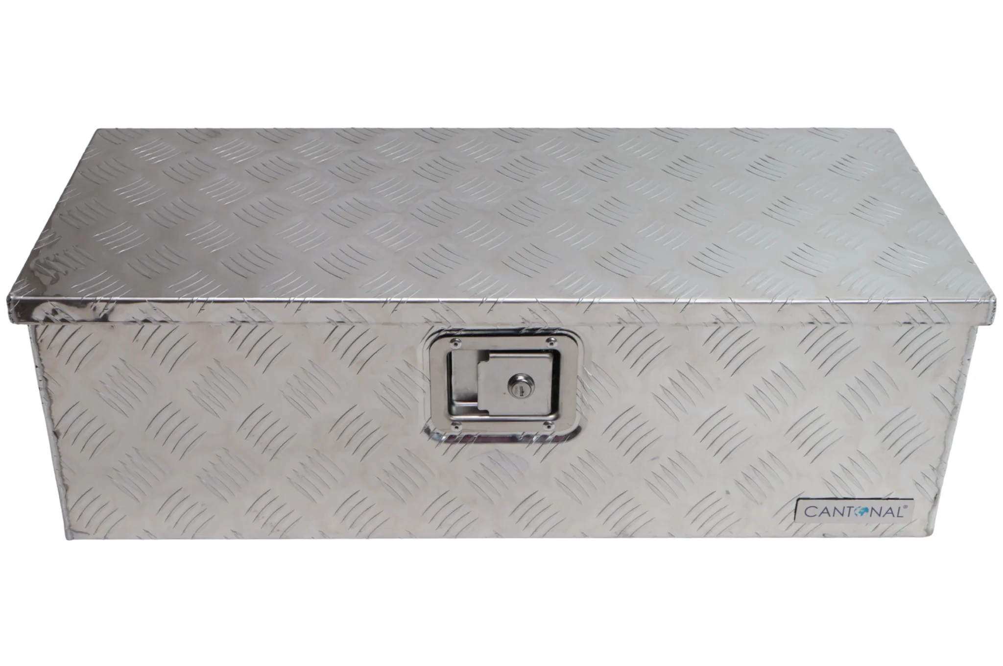 Riffelblech Aluminium Deichselbox/Werkzeugbox/Deichselkasten 765x330x245 mm - mit eingebautem Schloss - Image 3