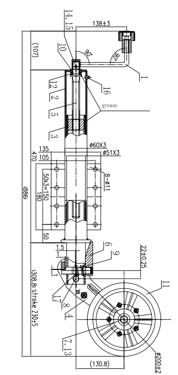 Automatisch aufklappbares Stützrad - 60 mm - Tragfähigkeit: 250 kg - geeignet für Hapert - Image 6