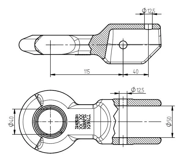 Knott KF27 DIN-Öse - Zugöse - rund 50 mm - 3500 kg - für gebremste Anhänger - Image 5