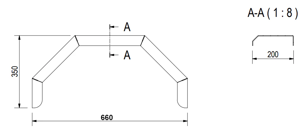 De Haan HMAQ 2066 12 Zoll - Aluminium Riffelblech Kotflügel - Image 2