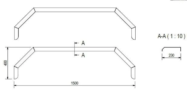 De Haan THMAQ 23150 - Aluminium-Riffelblech Tandem Kotflügel - 5-kantig - Image 5
