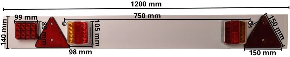 LED-Lichtleiste für Anhänger oder Bootstrailer - 122 cm - 8 Meter - 13-polig - Image 8