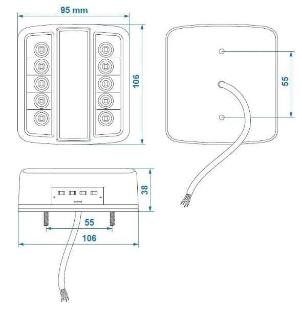 Anhänger Rückleuchte - Cantonal LED - links/rechts - 4 Funktionen - 105x98x35 mm - 5-poliger Bajonettanschluss - Image 10