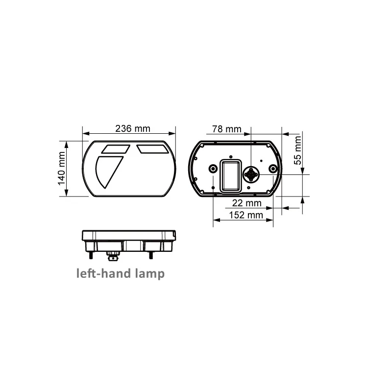 Anhänger Rückleuchte - Lucidity LED - links - 236x140x52 mm - Aspöck 8-poliger Bajonettanschluss - mit integriertem Widerstand - Image 10