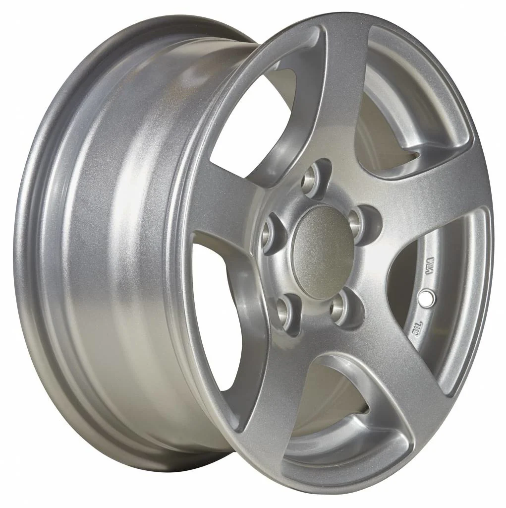 Anhänger Felge 14 Zoll - 5.5Jx14 - Lochkreis: 5x112 - Tragfähigkeit: 900 kg - Nabendurchmesser: 67 mm - ET30 - silber