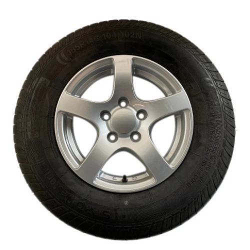 Anhänger Felge 14 Zoll - 5.5Jx14 - Lochkreis: 5x112 - Tragfähigkeit: 900 kg - Nabendurchmesser: 67 mm - ET30 - silber - Image 2