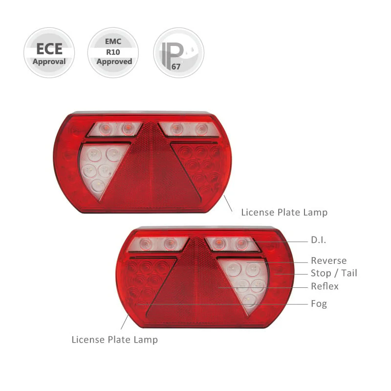 Anhänger Rückleuchte - Lucidity LED - rechts - 236x140x52 mm - 5-poliger Bajonettanschluss - mit integriertem Widerstand - Image 9