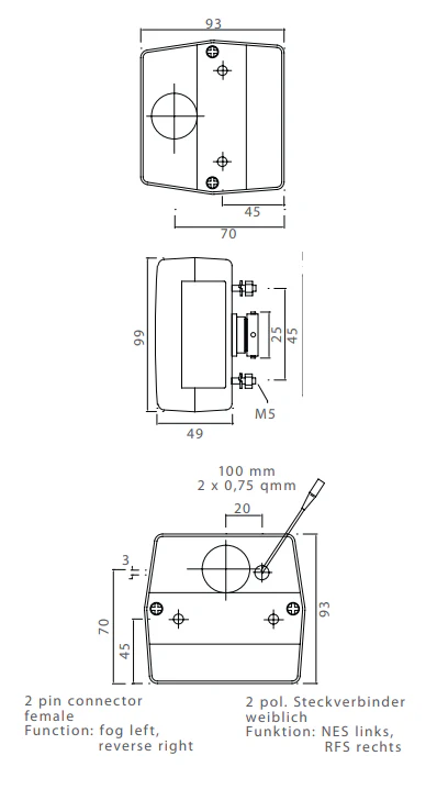 Anhänger Rückleuchte - Aspöck Minipoint - links/rechts - 98x90x49 mm - Tüllenanschluss - inklusive passender Schrauben - Image 12