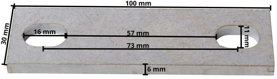Montageplatte - 100x30x6 mm - Image 5