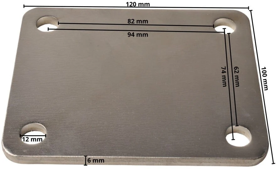 Montageplatte 120x100x6 mm - Image 4