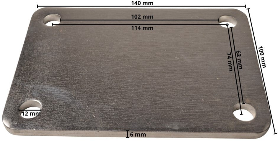 Montageplatte - 140x100x6 mm - Image 4
