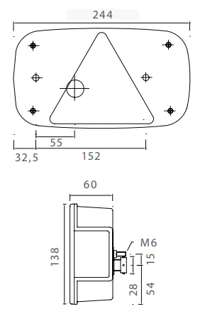 Multipoint 3 Rückleuchte links 8-polig - 244x138x60 mm - mit Aspöck Stecker - Image 8