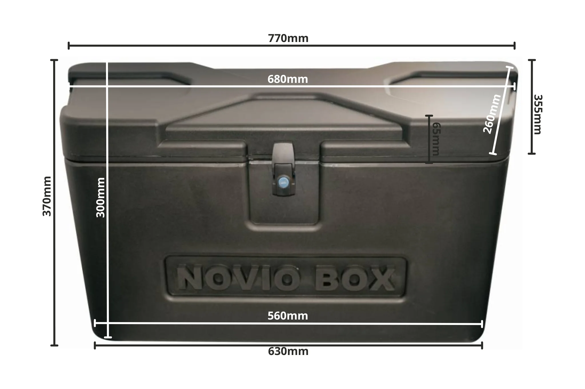 Novio Staubox mit integriertem Schloss - 770x355x370 mm - Image 8