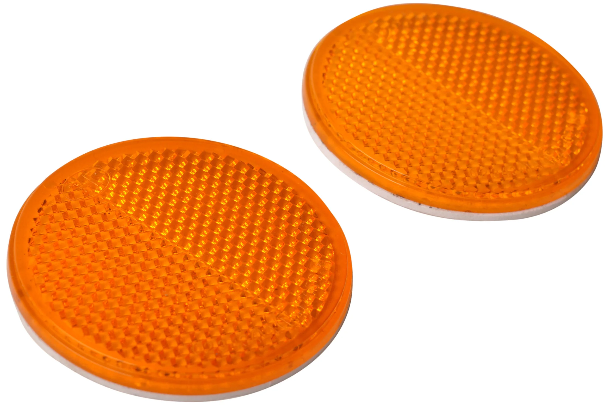 Orange/gelber Reflektor 58 mm selbstklebend rund - Set aus 2 Stück - Image 3