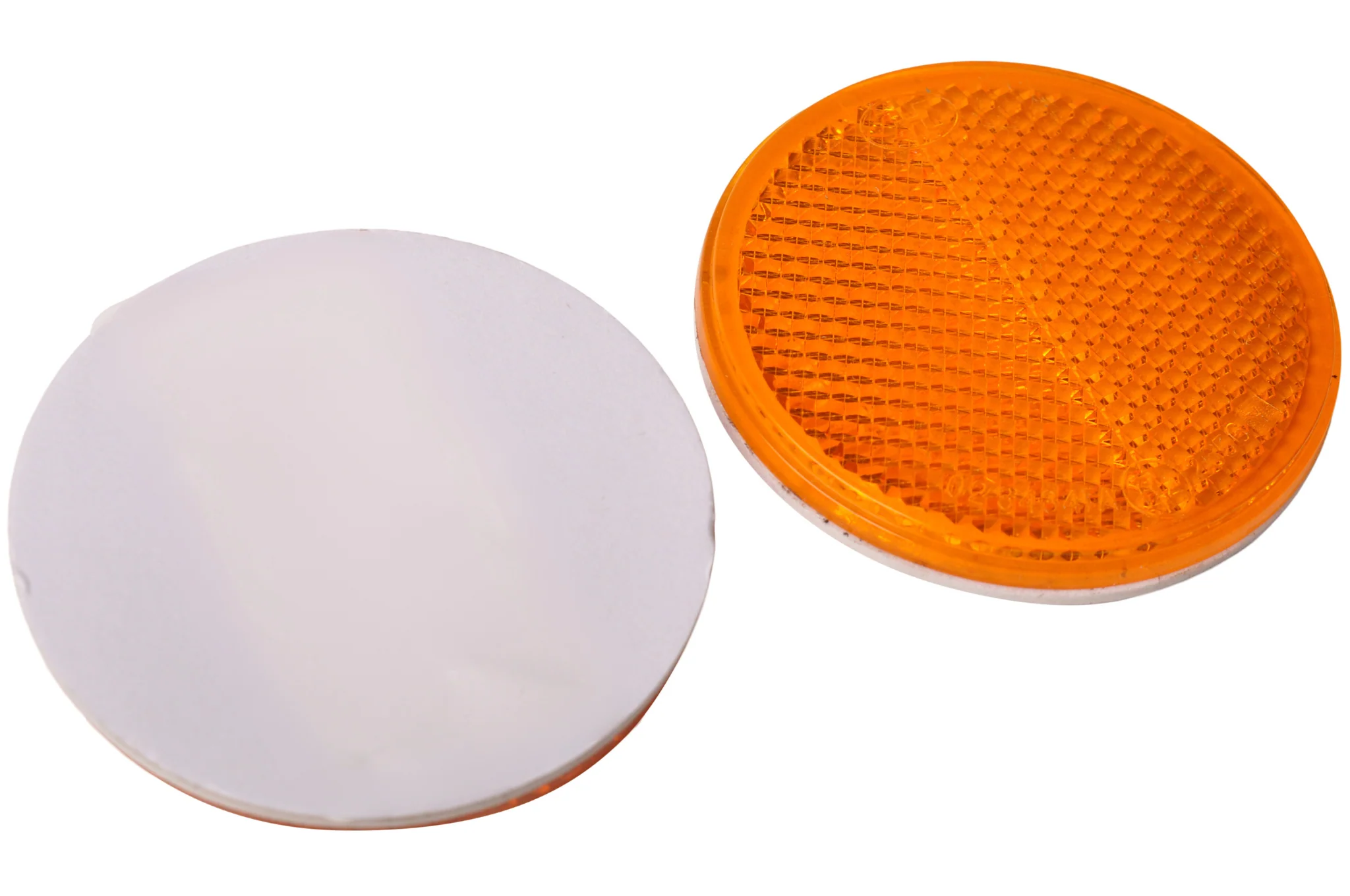 Orange/gelber Reflektor 58 mm selbstklebend rund - Set aus 2 Stück - Image 4