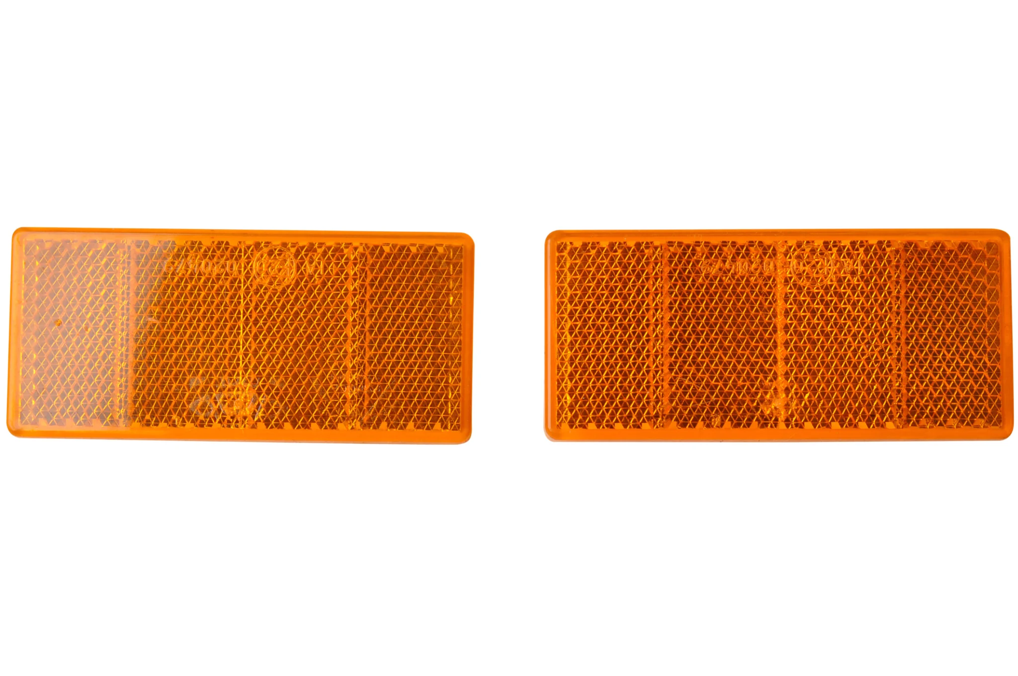 Orange/gelber Reflektor 70x30 mm selbstklebend - Set aus 2 Stück - Image 3