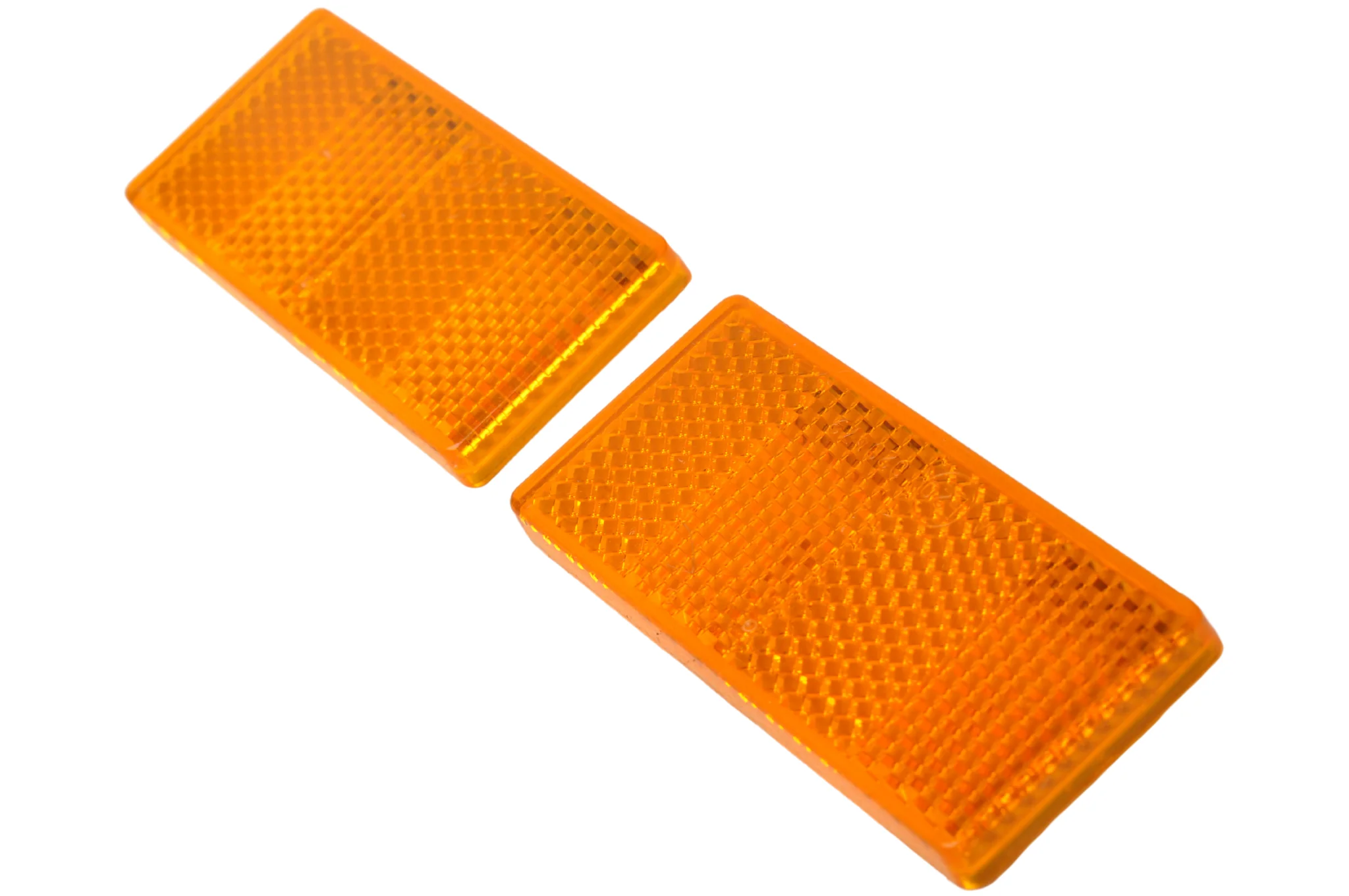 Orange/gelber Reflektor 70x30 mm selbstklebend - Set aus 2 Stück - Image 4